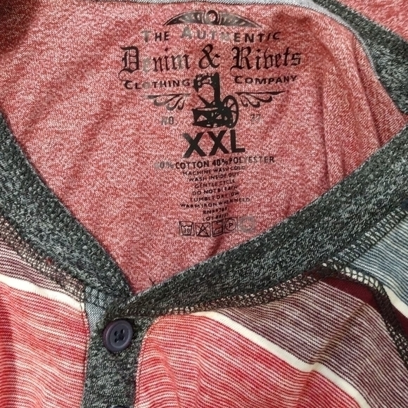 NWT The Authentic Denim & Rivets Men's Shirt Sleeve Shirt Size XXL - Picture 4 of 6